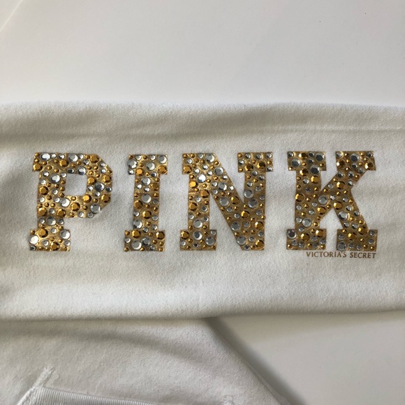 PINK Rhinestone Metallic Peace Sign Zip-Up Hoodie - Picture 4 of 10